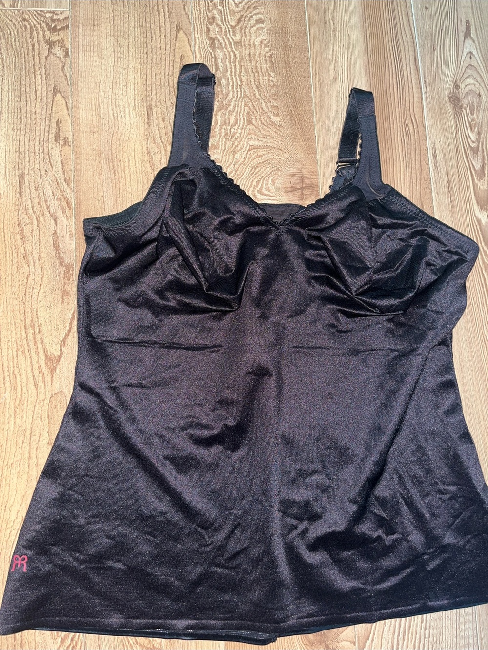 Ruby Ribbon Black Cami size 42 with lace trim EXCELLENT CONDITION